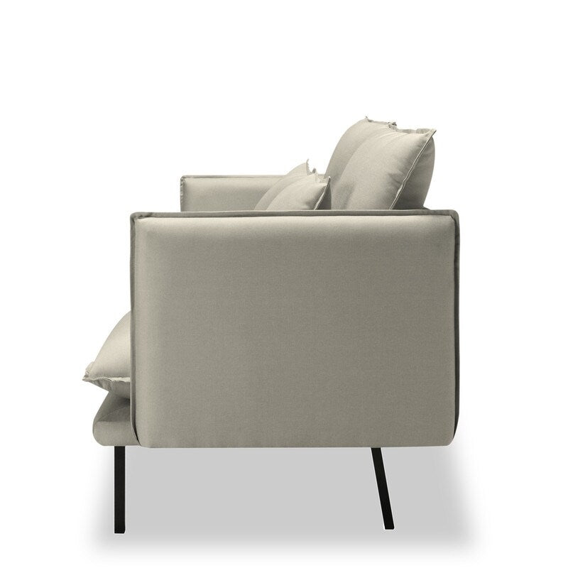 WEDOHOME Modern Polyester With Metal Legs Double Cushion Design Loveseat Sofa,Sleeper Sofa