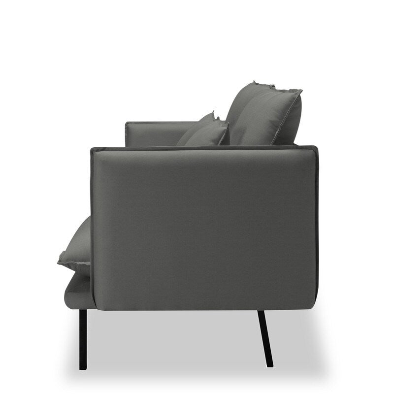WEDOHOME Modern Polyester With Metal Legs Double Cushion Design Loveseat Sofa,Sleeper Sofa