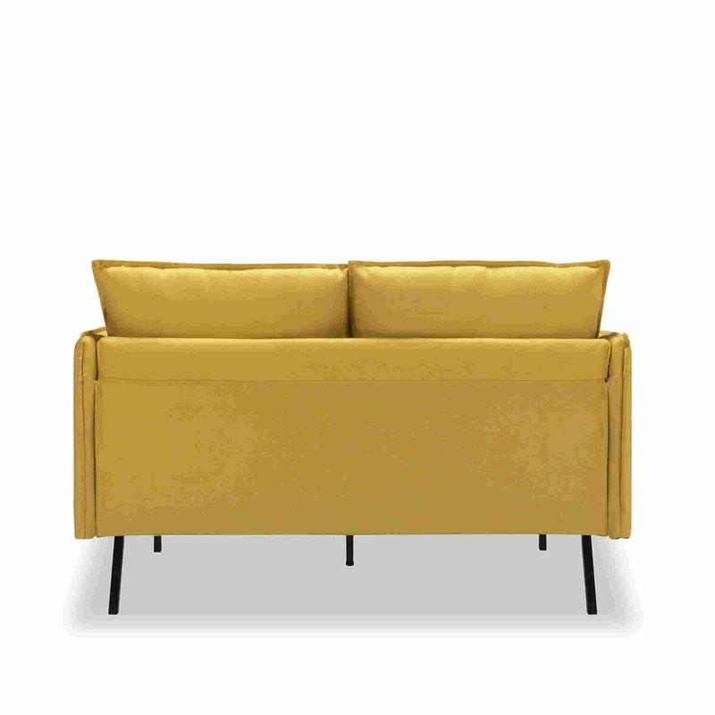WEDOHOME Modern Polyester With Metal Legs Double Cushion Design Loveseat Sofa,Sleeper Sofa