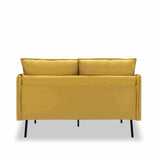 WEDOHOME Modern Polyester With Metal Legs Double Cushion Design Loveseat Sofa,Sleeper Sofa