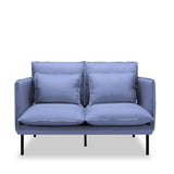 WEDOHOME Modern Polyester With Metal Legs Double Cushion Design Loveseat Sofa,Sleeper Sofa