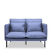WEDOHOME Modern Polyester With Metal Legs Double Cushion Design Loveseat Sofa,Sleeper Sofa