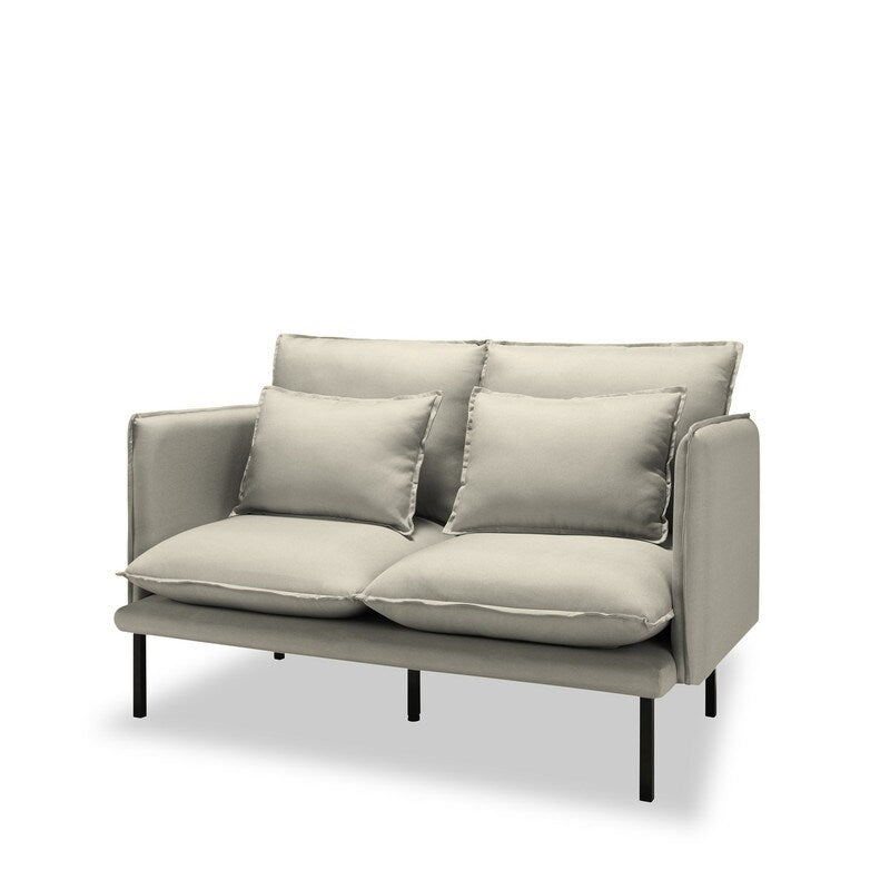 WEDOHOME Modern Polyester With Metal Legs Double Cushion Design Loveseat Sofa,Sleeper Sofa