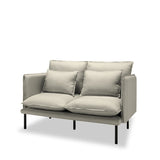 WEDOHOME Modern Polyester With Metal Legs Double Cushion Design Loveseat Sofa,Sleeper Sofa