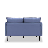 WEDOHOME Modern Polyester With Metal Legs Double Cushion Design Loveseat Sofa,Sleeper Sofa