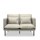 WEDOHOME Modern Polyester With Metal Legs Double Cushion Design Loveseat Sofa,Sleeper Sofa
