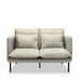 WEDOHOME Modern Polyester With Metal Legs Double Cushion Design Loveseat Sofa,Sleeper Sofa