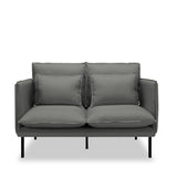 WEDOHOME Modern Polyester With Metal Legs Double Cushion Design Loveseat Sofa,Sleeper Sofa
