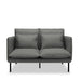 WEDOHOME Modern Polyester With Metal Legs Double Cushion Design Loveseat Sofa,Sleeper Sofa