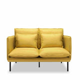 WEDOHOME Modern Polyester With Metal Legs Double Cushion Design Loveseat Sofa,Sleeper Sofa