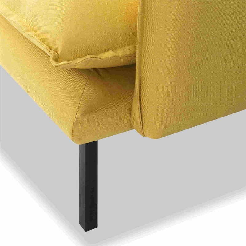 WEDOHOME Modern Polyester With Metal Legs Double Cushion Design Loveseat Sofa,Sleeper Sofa