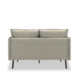 WEDOHOME Modern Polyester With Metal Legs Double Cushion Design Loveseat Sofa,Sleeper Sofa