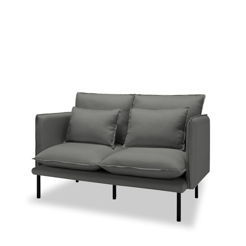 WEDOHOME Modern Polyester With Metal Legs Double Cushion Design Loveseat Sofa,Sleeper Sofa