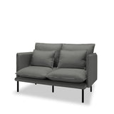 WEDOHOME Modern Polyester With Metal Legs Double Cushion Design Loveseat Sofa,Sleeper Sofa