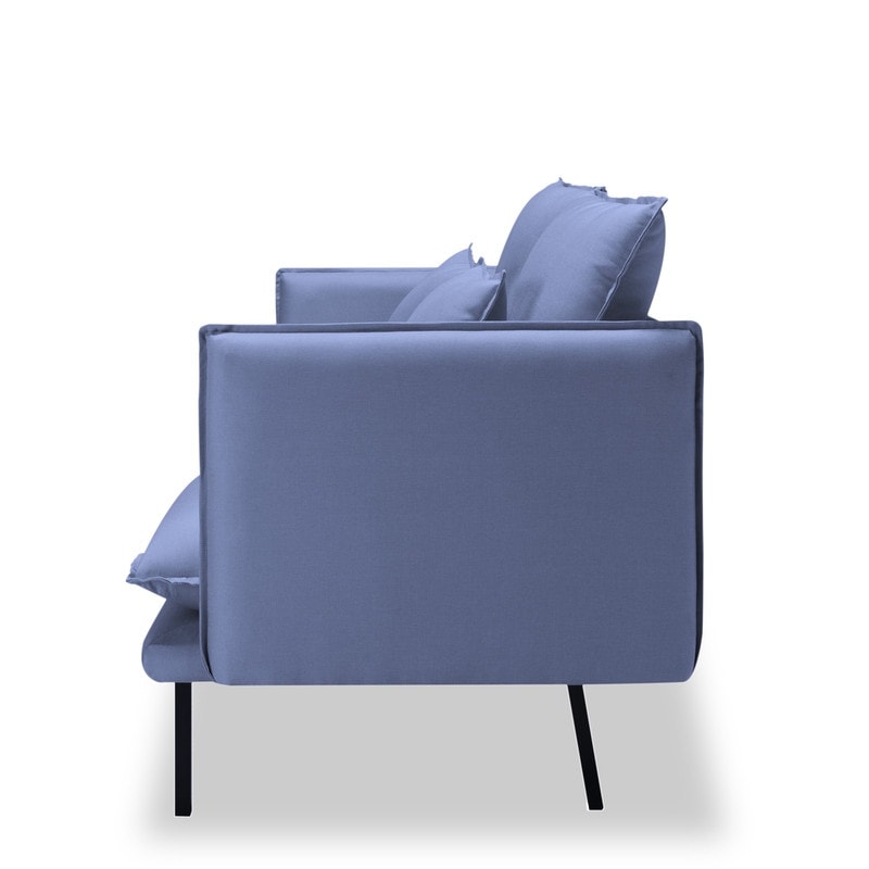 WEDOHOME Modern Polyester With Metal Legs Double Cushion Design Loveseat Sofa,Sleeper Sofa