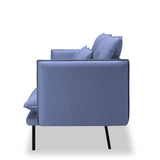 WEDOHOME Modern Polyester With Metal Legs Double Cushion Design Loveseat Sofa,Sleeper Sofa