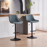 Adjustable Swivel Bar Stools Set of 2 Modern Upholstered Counter Stools