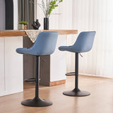 Adjustable Swivel Bar Stools Set of 2 Modern Upholstered Counter Stools