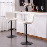 Bar Stools Set of 2 Adjustable Swivel Bar Chairs Modern Counter Stools