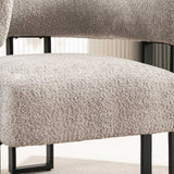 Upholstered Teddy Velvet Single Accent Chair Modern Corner Padded Boucle Armchair for Living Room Bedroom Lounge