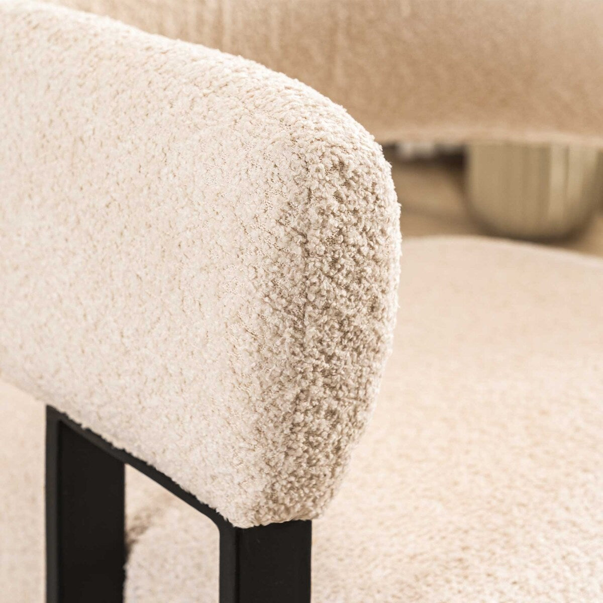 Upholstered Teddy Velvet Single Accent Chair Modern Corner Padded Boucle Armchair for Living Room Bedroom Lounge