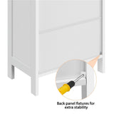 Yaheetech 5-Tier Wooden Bathroom Floor Cabinet with Adjustable Shelf
