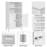 Yaheetech 5-Tier Wooden Bathroom Floor Cabinet with Adjustable Shelf
