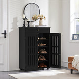 Yaheetech 5-Tier & 1 Drawer Shoe Storage Cabinet Closed Adjustable Shoes Rack - N/A