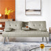 Yaheetech 65in Convertible Futon Sofa Bed Tufted Fabric Futon Couch