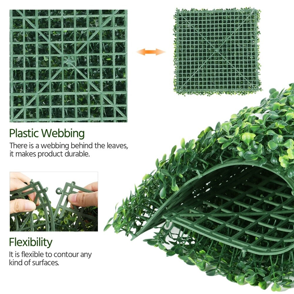 Yaheetech 6PCS 20'' x 20'' Artificial Boxwood Hedge Panel Greenery - 20"x20"