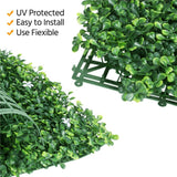 Yaheetech 6PCS 20'' x 20'' Artificial Boxwood Hedge Panel Greenery - 20"x20"
