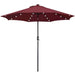 Yaheetech 9FT Patio Umbrella with 32 LED Lights Market Umbrella with 8 Ribs