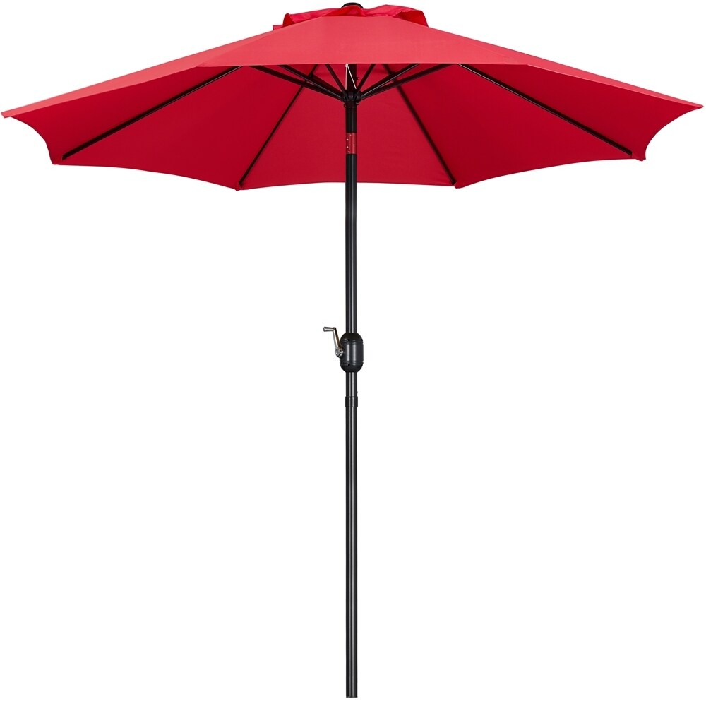 Yaheetech 9FT Patio Umbrella,8 Ribs Market Umbrella With Push Button