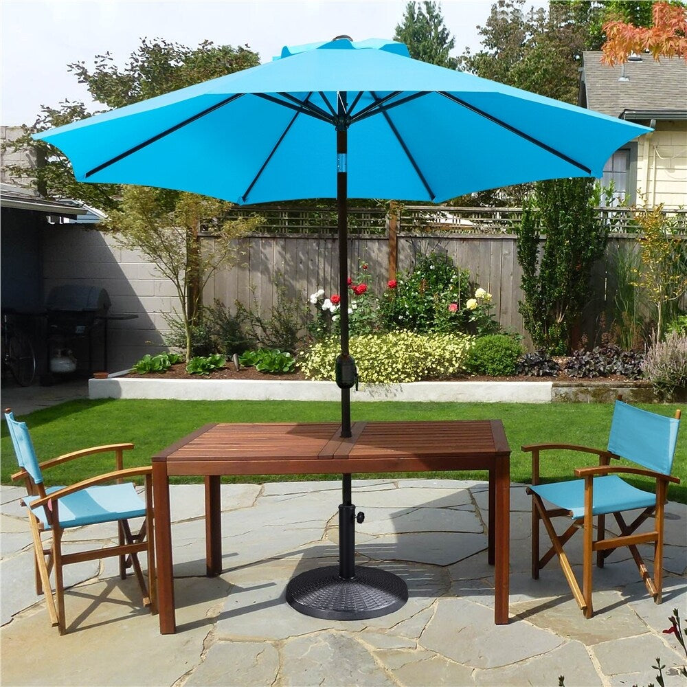 Yaheetech 9FT Patio Umbrella,8 Ribs Market Umbrella With Push Button