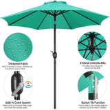 Yaheetech 9FT Patio Umbrella,8 Ribs Market Umbrella With Push Button