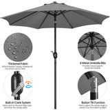 Yaheetech 9FT Patio Umbrella,8 Ribs Market Umbrella With Push Button