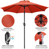 Yaheetech 9FT Patio Umbrella,8 Ribs Market Umbrella With Push Button