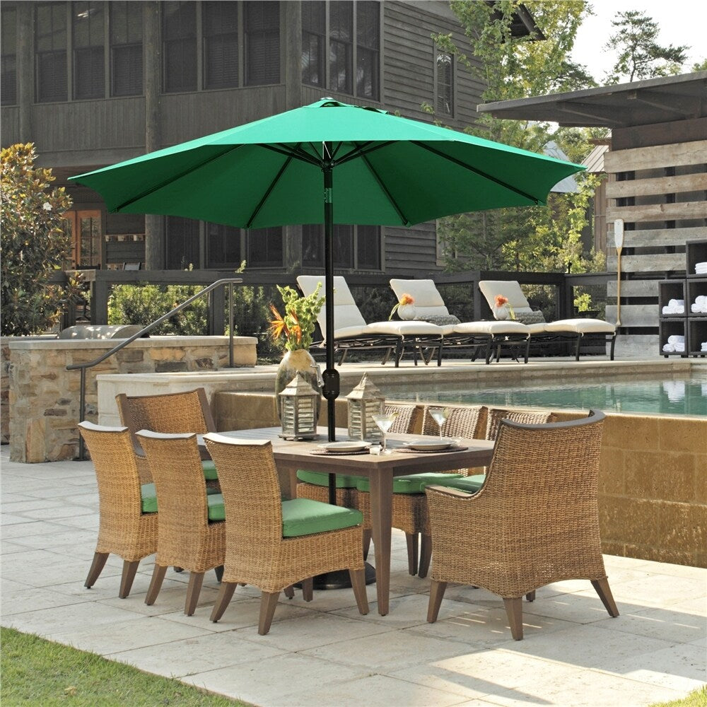 Yaheetech 9FT Patio Umbrella,8 Ribs Market Umbrella With Push Button