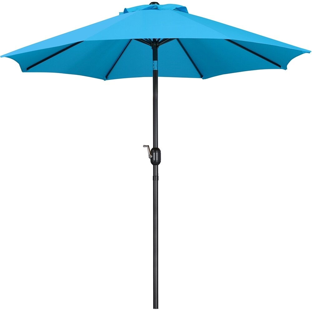 Yaheetech 9FT Patio Umbrella,8 Ribs Market Umbrella With Push Button