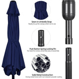 Yaheetech 9FT Patio Umbrella,8 Ribs Market Umbrella With Push Button