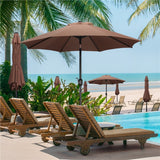 Yaheetech 9FT Patio Umbrella,8 Ribs Market Umbrella With Push Button