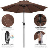 Yaheetech 9FT Patio Umbrella,8 Ribs Market Umbrella With Push Button