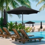 Yaheetech 9FT Patio Umbrella,8 Ribs Market Umbrella With Push Button