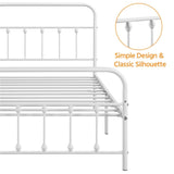 Yaheetech Classic Iron Bed Metal Bed Frames with High Headboard