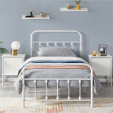 Yaheetech Classic Iron Bed Metal Bed Frames with High Headboard