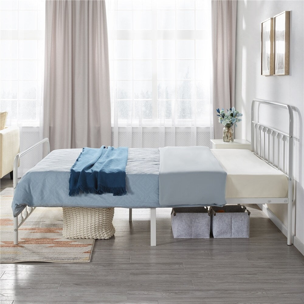 Yaheetech Classic Iron Bed Metal Bed Frames with High Headboard