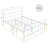 Yaheetech Classic Iron Bed Metal Bed Frames with High Headboard