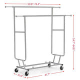Yaheetech Commercial Grade Collapsible 2 Rack Clothing and Garmet Rack