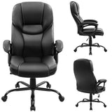 Yaheetech Faux Leather Executive Office Chair Big and Tall Computer Desk Chair - N/A