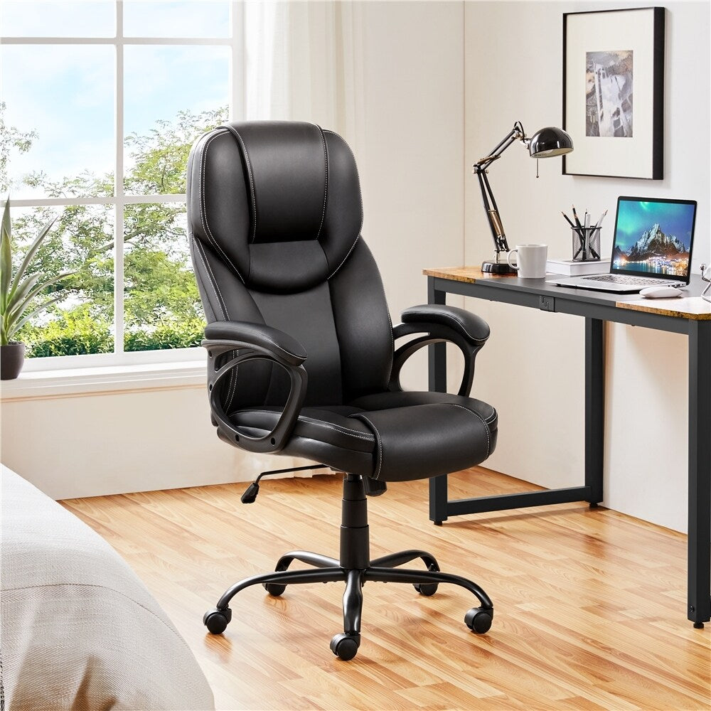 Yaheetech Faux Leather Executive Office Chair Big and Tall Computer Desk Chair - N/A